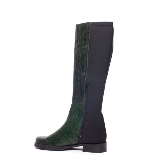 Unity in Diversity Mozart Knee Height Riding Boots Black & Green sizes 36 37 - Picture 6 of 7